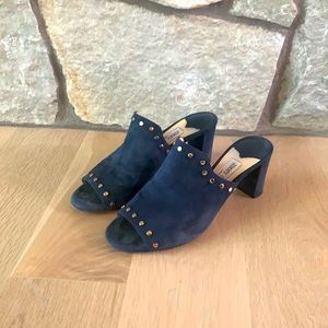 Jimmy Choo Blue Suede Studded Accent Slides It 39